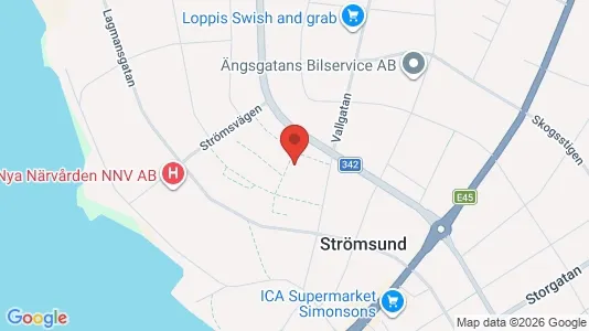 Apartments for rent i Strömsund - kort over placeringen