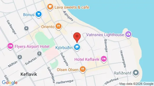 Apartments for rent i Reykjanesbær - kort over placeringen
