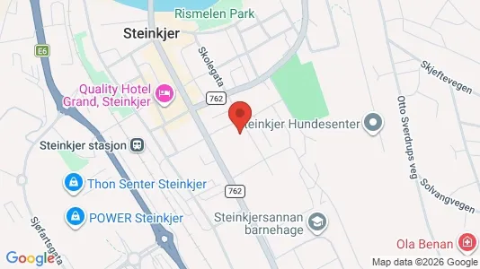 Apartments for rent i Steinkjer - kort over placeringen