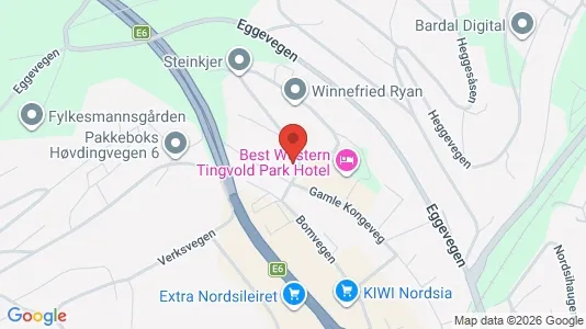 Rooms for rent i Steinkjer - kort over placeringen