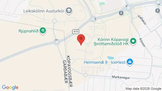 Apartments for rent i Kópavogur - kort over placeringen