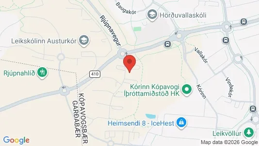 Apartments for rent i Kópavogur - kort over placeringen