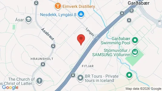 Apartments for rent i Garðabær - kort over placeringen
