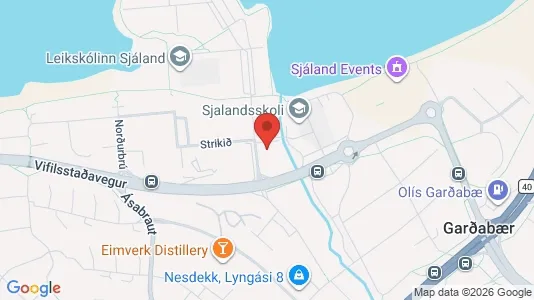 Apartments for rent i Garðabær - kort over placeringen