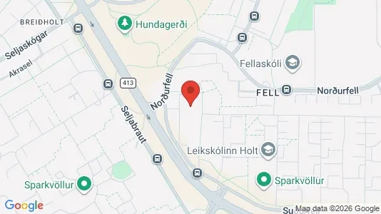 Apartments for rent i Reykjavík Breiðholt - kort over placeringen
