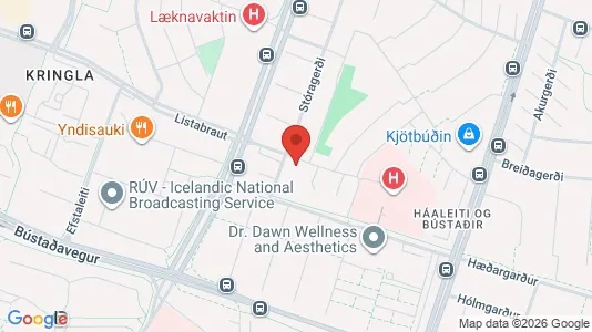 Apartments for rent i Reykjavík Háaleiti - kort over placeringen