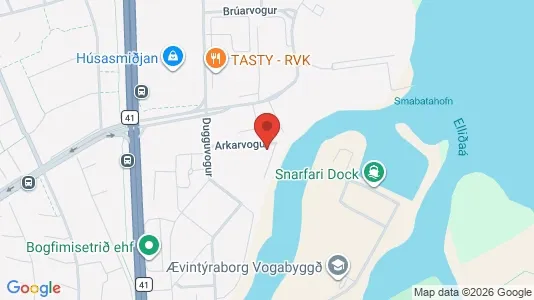 Apartments for rent i Reykjavík Laugardalur - kort over placeringen