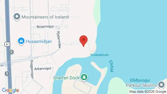 Apartments for rent i Reykjavík Laugardalur - kort over placeringen