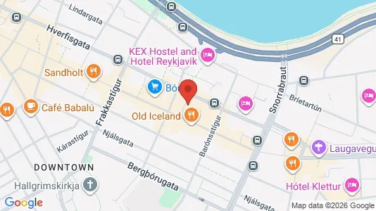 Apartments for rent i Reykjavík Miðborg - kort over placeringen