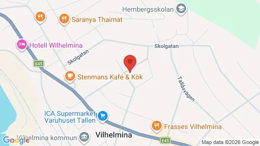 Apartments for rent i Vilhelmina - kort over placeringen