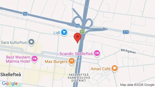 Apartments for rent i Skellefteå - kort over placeringen
