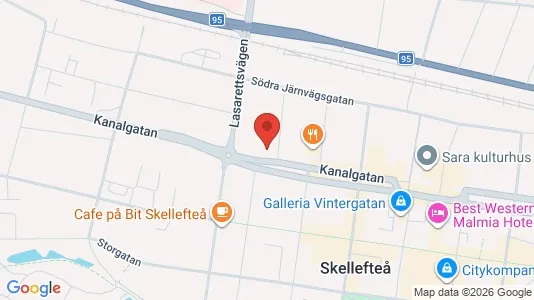 Apartments for rent i Skellefteå - kort over placeringen