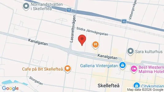 Apartments for rent i Skellefteå - kort over placeringen
