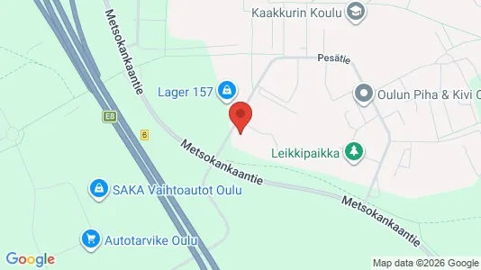 Apartments for rent i Oulu - kort over placeringen