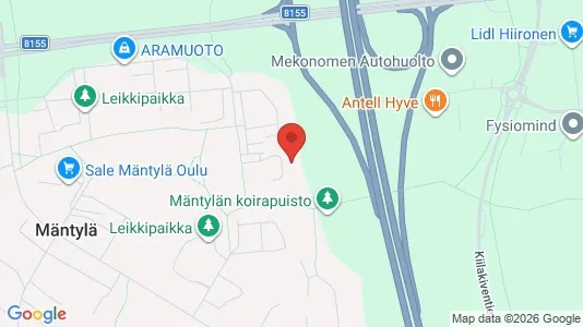 Apartments for rent i Oulu - kort over placeringen