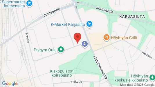 Apartments for rent i Oulu - kort over placeringen