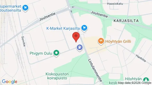 Apartments for rent i Oulu - kort over placeringen