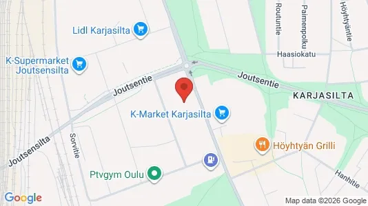Apartments for rent i Oulu - kort over placeringen