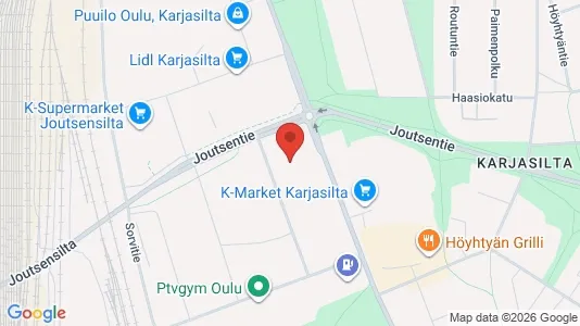 Apartments for rent i Oulu - kort over placeringen
