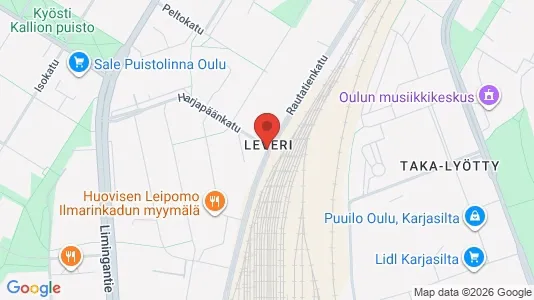 Apartments for rent i Oulu - kort over placeringen