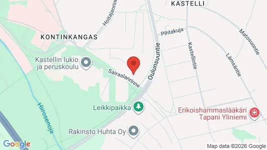 Apartments for rent i Oulu - kort over placeringen