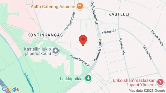 Apartments for rent i Oulu - kort over placeringen