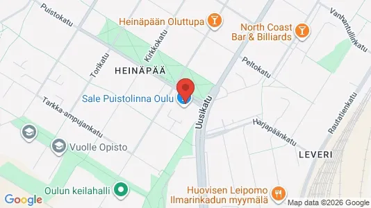 Apartments for rent i Oulu - kort over placeringen