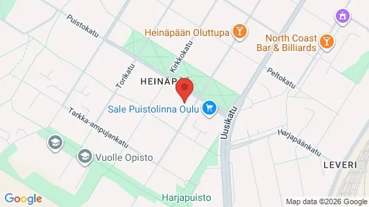 Apartments for rent i Oulu - kort over placeringen
