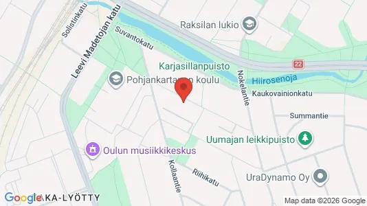 Apartments for rent i Oulu - kort over placeringen