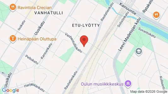 Apartments for rent i Oulu - kort over placeringen