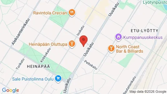 Apartments for rent i Oulu - kort over placeringen