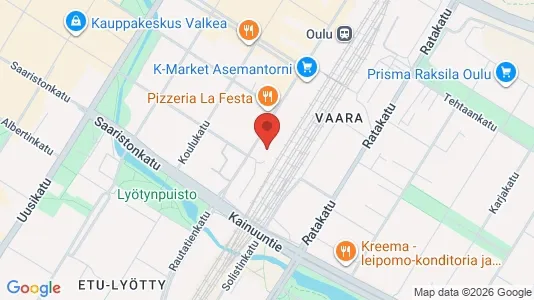Apartments for rent i Oulu - kort over placeringen