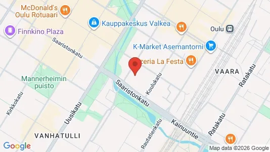 Apartments for rent i Oulu - kort over placeringen