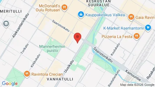 Apartments for rent i Oulu - kort over placeringen
