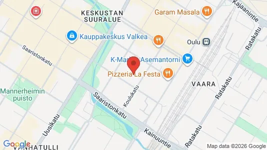 Apartments for rent i Oulu - kort over placeringen