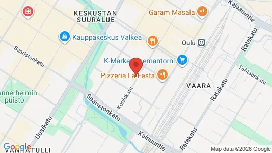 Apartments for rent i Oulu - kort over placeringen