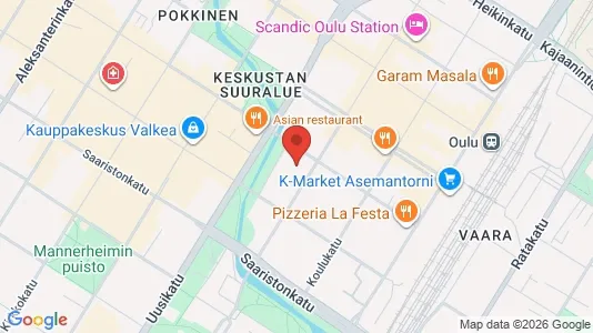Apartments for rent i Oulu - kort over placeringen