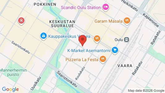 Apartments for rent i Oulu - kort over placeringen