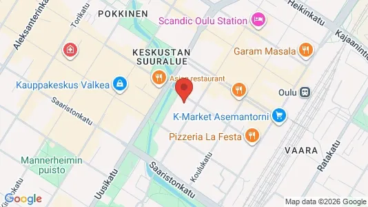 Apartments for rent i Oulu - kort over placeringen