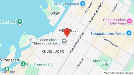 Apartments for rent i Oulu - kort over placeringen