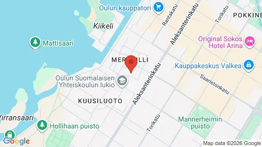 Apartments for rent i Oulu - kort over placeringen