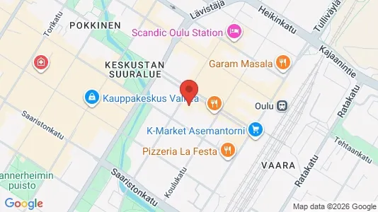 Apartments for rent i Oulu - kort over placeringen