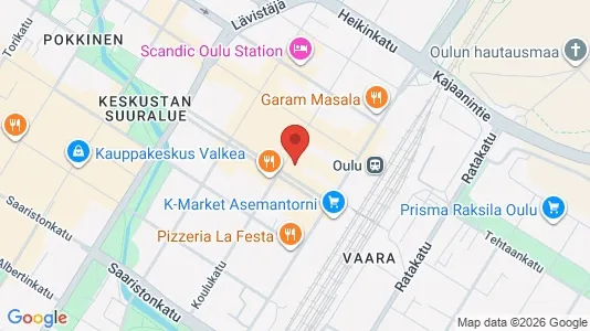 Apartments for rent i Oulu - kort over placeringen