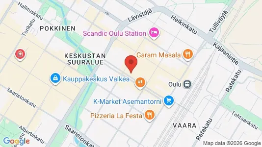Apartments for rent i Oulu - kort over placeringen
