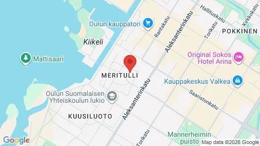 Apartments for rent i Oulu - kort over placeringen