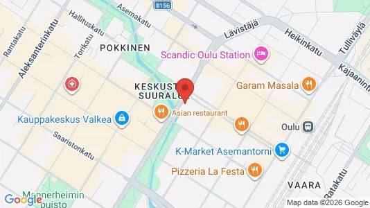 Apartments for rent i Oulu - kort over placeringen