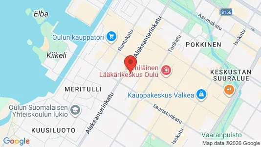Apartments for rent i Oulu - kort over placeringen