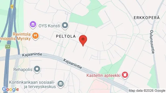 Apartments for rent i Oulu - kort over placeringen