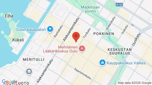 Apartments for rent i Oulu - kort over placeringen