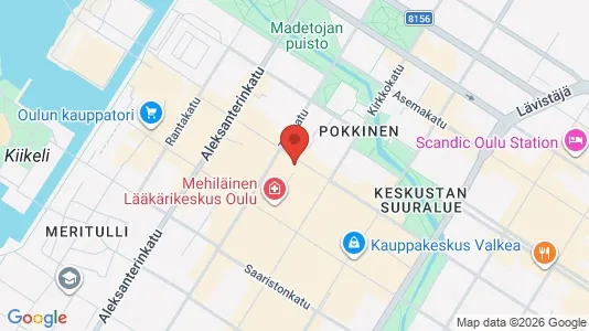 Apartments for rent i Oulu - kort over placeringen